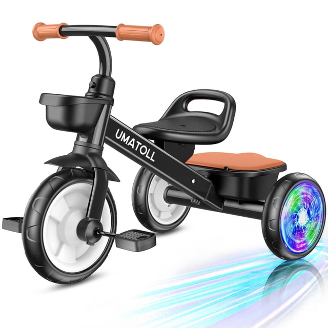 Triciclo Umatoll para niños de 2 a 5 años con ruedas iluminadas