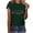 Green, variant on HomeDM Womens Valentine's Day Crew Neck T-Shirts Love Graphic Short Sleeve Loose Fit Pullover Tops - Red/L