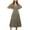 Army Green Womens Summer Dress, variant on USSUMA Short Sleeve Summer Dresses for Women Casual Belted A Line Pleated Long Beach Party Maxi Sundresses V Neck Plus Dress Tiered Boho Solid Swing Sun Dress Wedding Guest