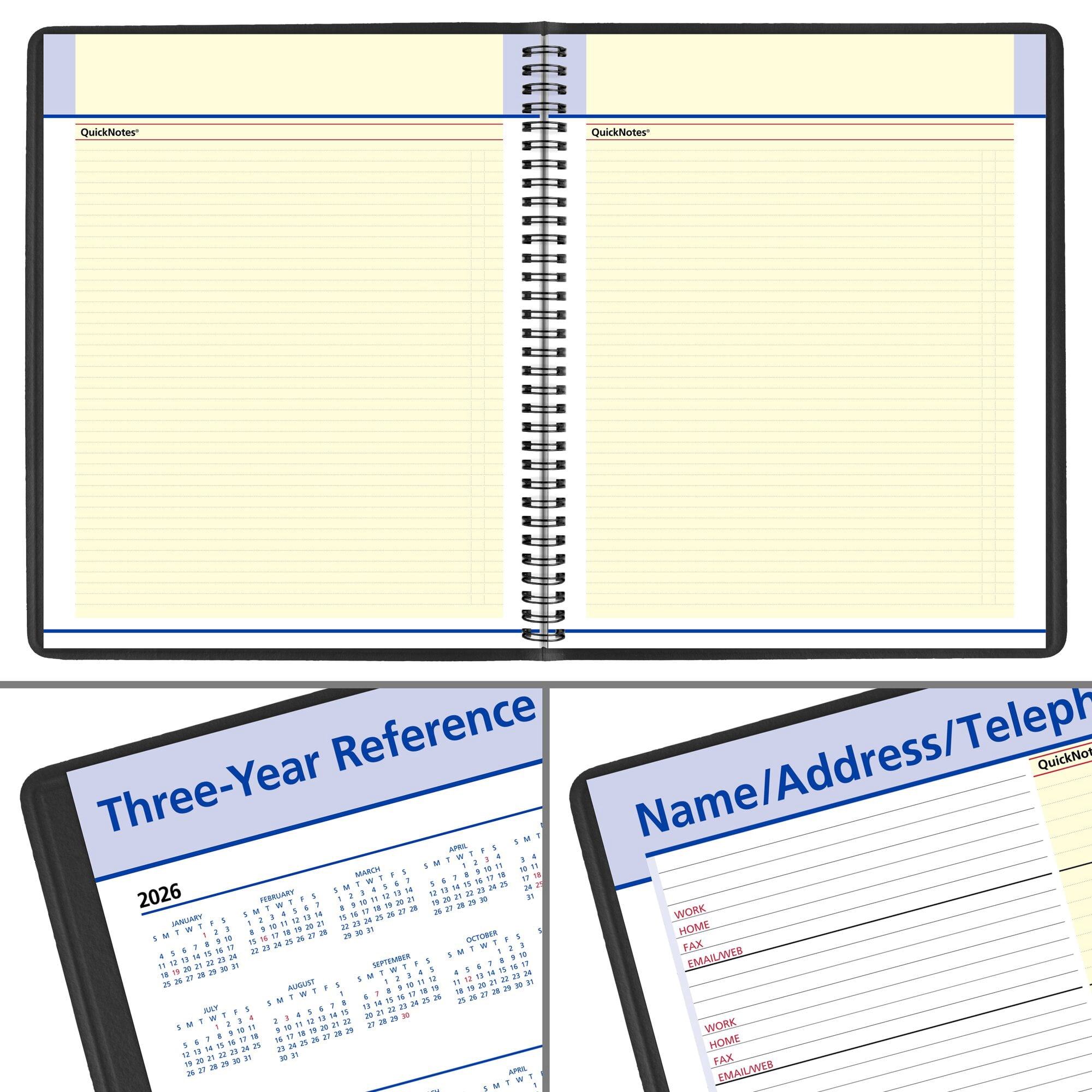 AT-A-GLANCE QuickNotes 2027 Weekly Monthly Appointment Book Planner Black Large
