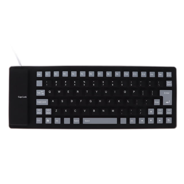 Silicone Keyboard with Fully Sealed Design, Lightweight Portable, Various Colors, Mute Button, Soft Comfortable for PC, Waterproof, Dustproof, Silent USB Wired Silicone Keyboard
