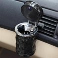thumbnail image 2 of Portable Car Ashtray Vehicle Ash Tray Cigarette Holder With Blue Led Light, 2 of 5