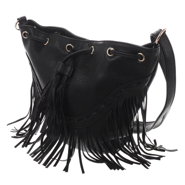 unbranded De Hombro Negro Para Mujer Con Y Correa Ajustable Estilo Bucket