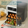 thumbnail image 3 of COSORI 11-in-1 Air Fryer Oven , 13Qt Small Footprint Airfryer combo with Rotisserie, Toast, Bake, Roast, Reheat Functions and more, Recipe Book & 6 Accessories Included, Perfect for Small Contertop, 3 of 5