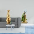 thumbnail image 2 of Figura de guepardo,Figura de guepardo dorado,adorno de escritorio moderno,Adorno de mesa con estatua de guepardo realista,Figura de escritorio,Estante de estatua de pavo real para, 2 of 8