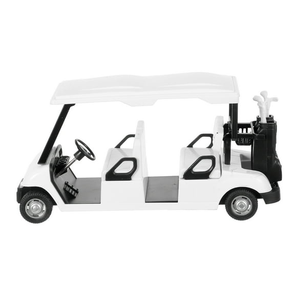ELAYARD Alloy White Golf Cart Model with Realistic Design and Pullback Action for Office Decor