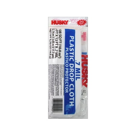 Husky 0.7 Mil Plastic Drop Cloth