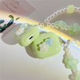 thumbnail image 5 of Funda verde aguacate para Apple AirPods 2 3 4 amor corazón flor perla pulsera cubierta para AirPods Pro funda protectora de silicona suave, 5 of 5