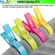 thumbnail image 2 of Big Size Plastic Hanging Clips Set, 12cm Large Beach Towel Clamps for Sunbeds Sun Loungers Pool Clothes Pegs Away, 4 Colors in Pack, 2 of 4