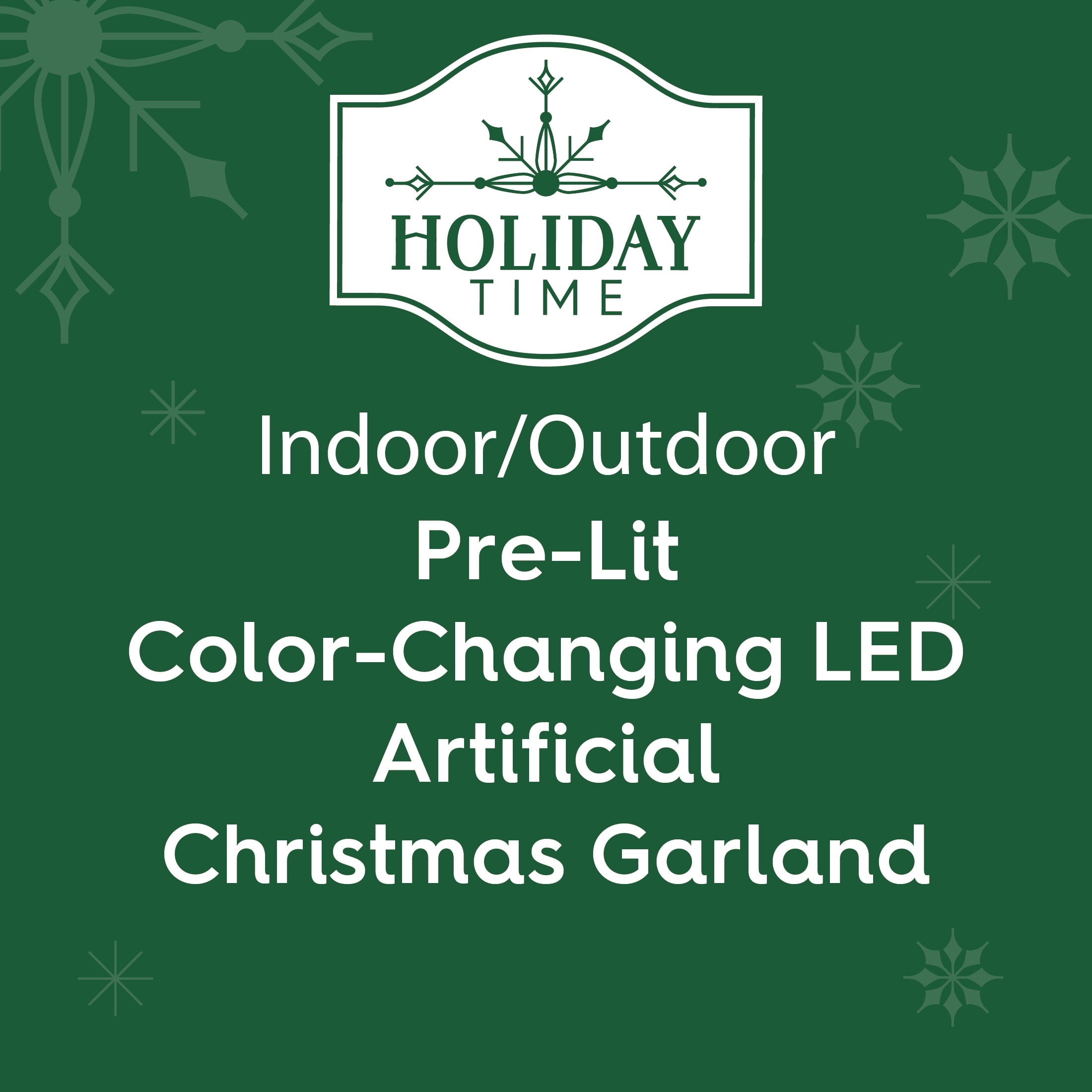 Holiday Time 25' Pre-Lit Color-Changing LED Christmas Garland photo 4