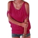 thumbnail image 5 of Dnzceghtig Hombro Tops para Mujer Verano Blusa Suelta Murciélago Manga Corta Camisetas Casual Baggy Crew, 5 of 6