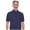 Navy, variant on Monterey Club Men's Solid Grid Short sleeve Sport Golf Polo Shirt #3232