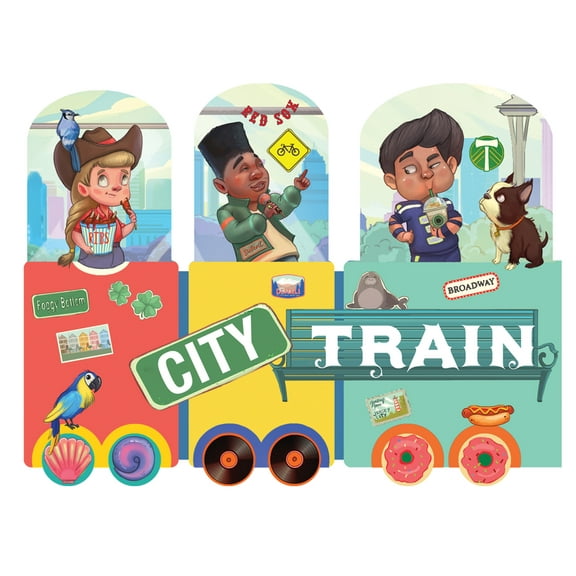 On-Track Learning City Train: An Activity Board Book, (Board Book)