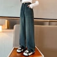 thumbnail image 2 of Gubotare Kids Cargo Pants Girls Baby Girl Boy Jeans,Little Kid Elastic Ripped Denim Jeans Pants 4T 5T (Blue,4-5 Years), 2 of 7