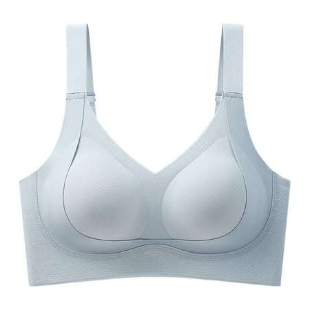 kamemir Supportive Bras for Women Women s Comfort Wireless Bra  Full-coverage Wirefree Bra  Cool Comfort Fabric(Blue 3XL)