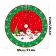 thumbnail image 3 of EWASWON Christmas Christmas Tree Skirt 36-48 Inch, Multicolor Polyester with Snowflakes & Snowmen, Reusable Machine Washable for Holiday Decor, 3 of 6