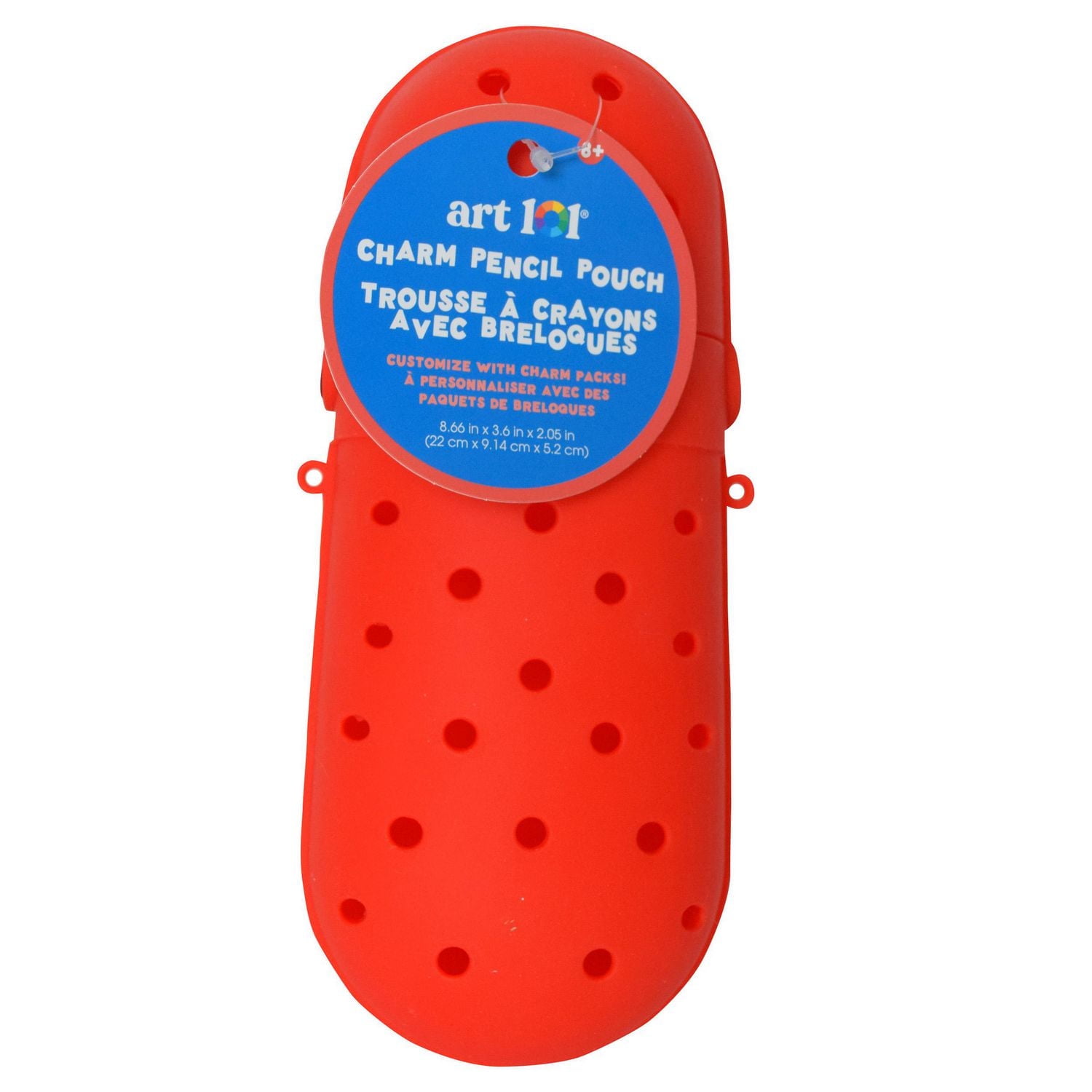 Trousse à crayons à breloques Art 101, Rouge