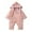 Pink, variant on Snowsuit For Toddler Bear Ears Hooded Front Zip Long Sleeve Jumpsuit Thick Thermal One Piece Oneises Bodysuit (18 Months, Pink)
