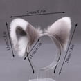 thumbnail image 2 of Furry Animal Cat Ears Diadema Cat Helmet Halloween Cosplay Party Soft, Color 3 ER, 2 of 3