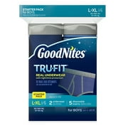 GoodNites TruFit Bedwetting Starter Pack for Boys, Size L/XL, 2 Pants + 5  Inserts 