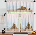 thumbnail image 3 of LALILO Kitchen Curtains and Valances Set of 3 36" Sand Window Treatment Tiers for Window Decor, 3 of 5
