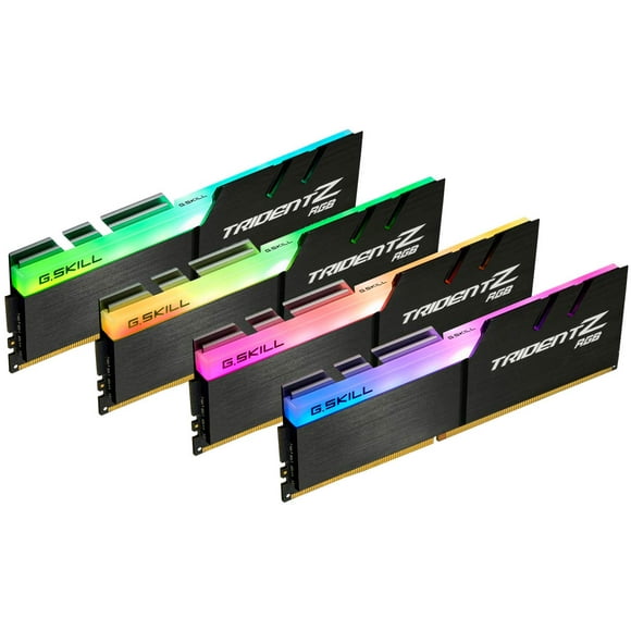 G.Skill TridentZ Série RGB 32 Go (4 x 8 Go) 288 Broches DDR4 4000MHz PC4-32000 Modèle de Mémoire de Bureau F4-4000C17Q-32GTZR
