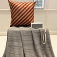 thumbnail image 5 of Euro Pillow Sham, Decorative Red Euro Pillowcases 26x26 inch (65x65 cm), Silk European Pillow Covers, Striped, Pintucks, Textured, Modern Euro Pillow Shams - Unfolding Red Copper, 5 of 10