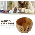 thumbnail image 3 of Crochet Bowl Large Wooden Yarn Bowls with Holes Handmade Round Crochet Yarn Holder Knitting Crocheting Accessories Kit Organizer for Knitting Lover, 3 of 5