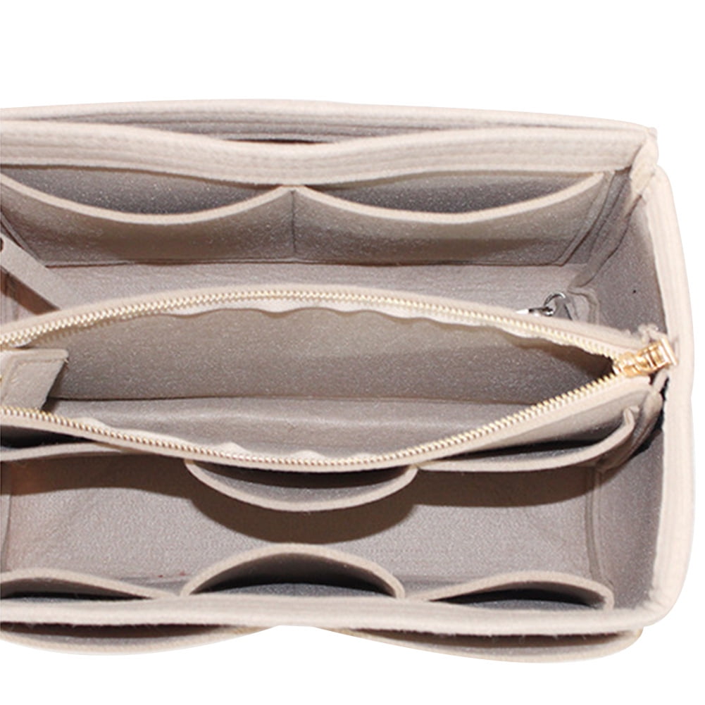 Purse Organizer Insert Felt Bag Organizer With Zipper Handbag Tote