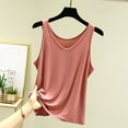 thumbnail image 2 of Akafmk Women's Sleeveless Tank Pajama Tops,Women's Cotton Sleepwear T-Shirt,Fashion Solid Color V Neck Loose Camisole Underwear Not Sleeve Pajama, 2 of 3