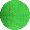thumbnail image 1 of Ahgly Company Indoor Round Oriental Green Industrial Area Rugs, 4' Round, 1 of 4