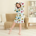 thumbnail image 3 of FORMRS Niños Bathrobe Unisex Hooded Robe Soft Plush Pajamas Sleepwear, Size 10-12T, Bubbles Hamburger, 3 of 7