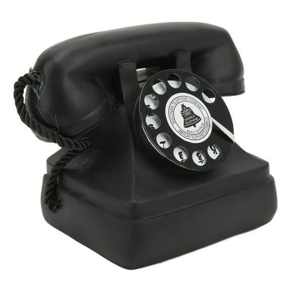 Rotary Telephone Model Vintage Landline Ornament Classic Dial Telephone Model for Desk Home Gift for 3-6 Year Old