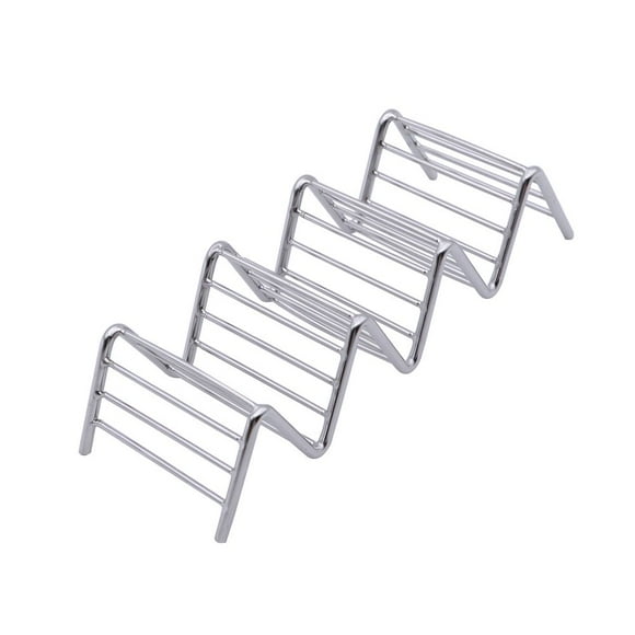 AMERTEER Stainless Steel Taco Rack Stand Taco Holder Hold 3 or 4 Hard or Shell Tacos