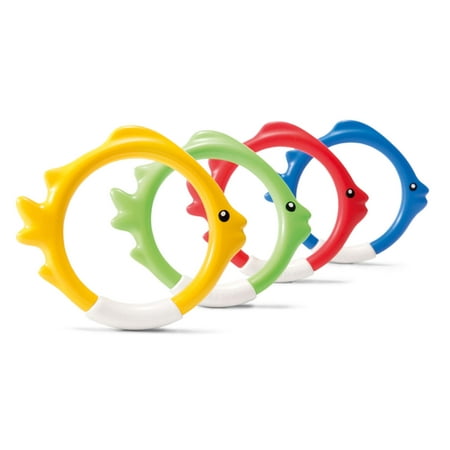 Intex Diving Swimming Pool Kids Toy Play Underwater Fish Rings Sticks, 4 (Best Pool Toys For Kids)