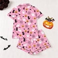thumbnail image 4 of JAJAHO Halloween Pajamas Women 2 Piece Pj Set Spooky Season Matching Button Shirt With Shorts, 4 of 4