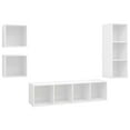 thumbnail image 2 of vidaXL TV Cabinet Set 4 Piece Chipboard Stereo Units Furniture Multi Colors, 2 of 27