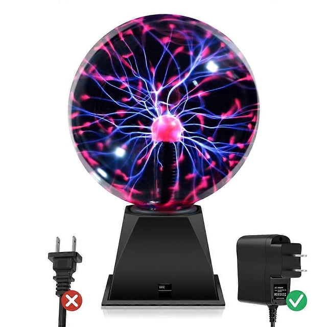 Plasma Ball Lamp 6 inch Science Toy Touch & Sound Sensitive Plasma GlobeSurprise Gift-RED