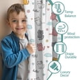 thumbnail image 3 of Blackout Kids Curtains,Cute Cat and Cloud White Pattern Children's Insulated Curtains Set Of 2,Bedroom Essentials,Toddler Room Decor 42"x63", 3 of 5