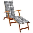 thumbnail image 6 of vidaXL Deckchair Patio Lounge Chair Folding Sunbed Cushion Solid Acacia Wood, 6 of 30
