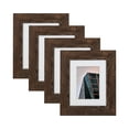 thumbnail image 5 of Craig Frames American Barn, 12x18 inch Faux Barnwood Picture Frame Matted for a 10x13 Photo, Brown, Set of 4, 5 of 5