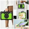thumbnail image 6 of For Samsung Galaxy Tab S10 Plus/S9 FE+/S9+ Case 12.4 inch, 360 Rotating Shockproof Cover with Stand, Handle, Shoulder Strap (SM-X820/X810/X610), Lime Panel, 6 of 7