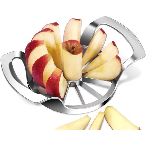 Apple Slicer,12-Blade Extra Large Apple Corer, Heavy Duty Stainless Steel Apple Cutter and Divider,Easy to Use, Time-Saving.