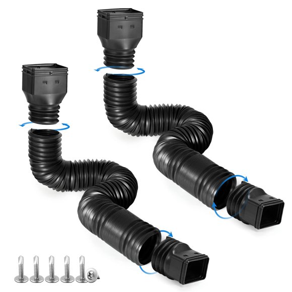 Extensor de bajante para canaleta plusgutter de 53 a 173 cm, paquete de 2