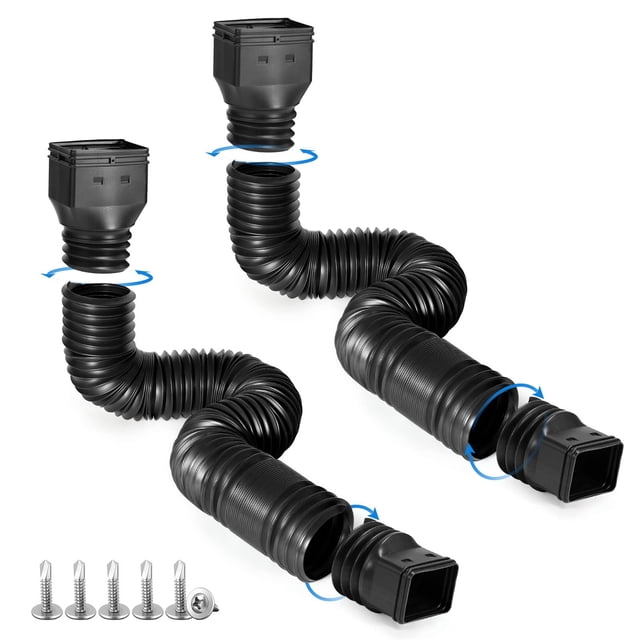 Extensor de bajante para canaleta plusgutter de 53 a 173 cm, paquete de 2