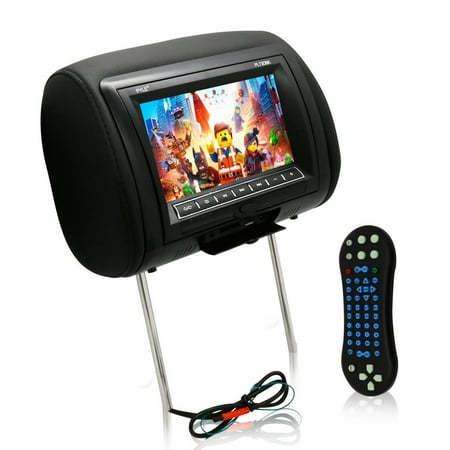 PYLE PL73DBK - 7-Inch Car Headrest Mount, DVD Player, USB LCD Screen, Headrest