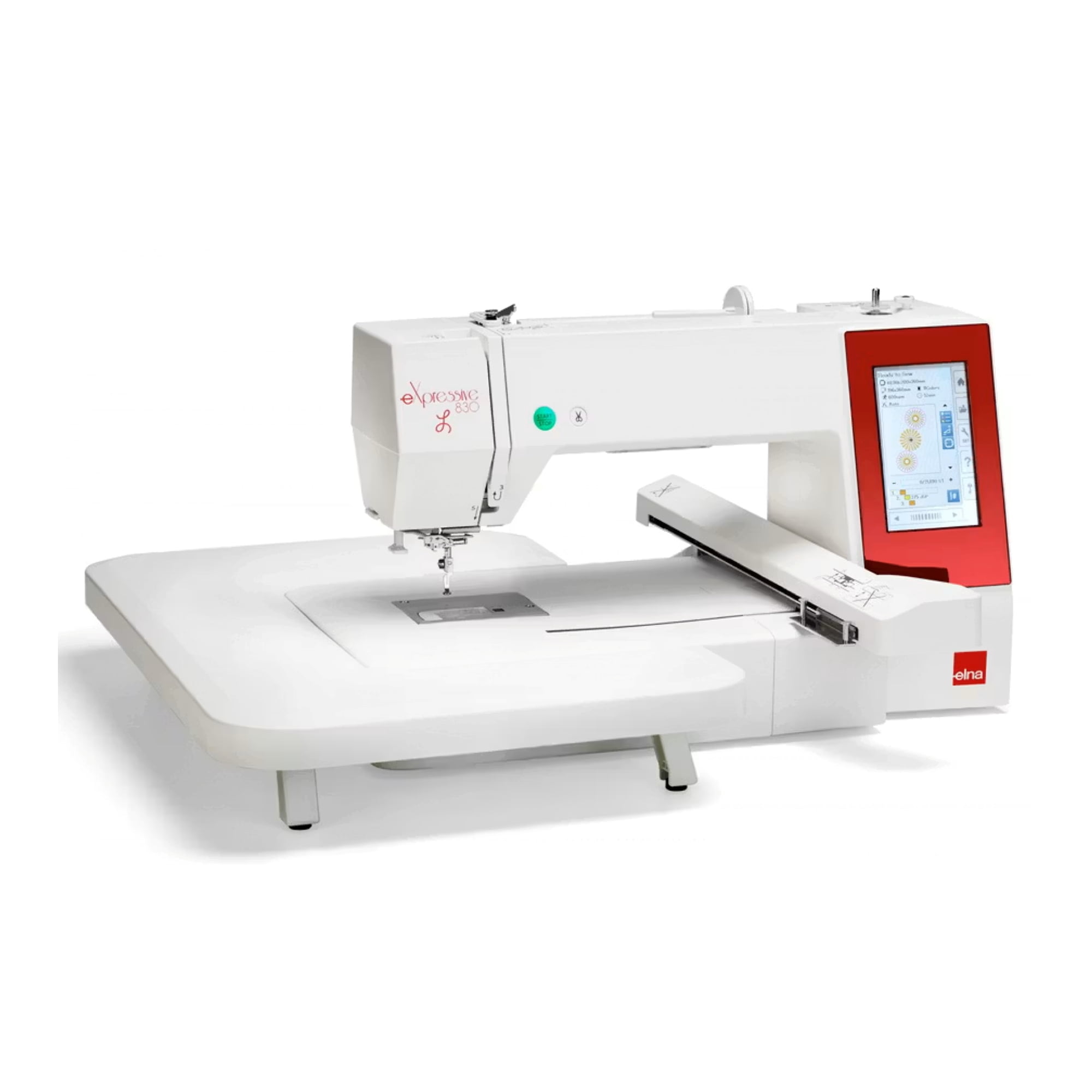 Elna eXpressive 830L Embroidery Machine 180 built-in designs LCD Screen USB Port