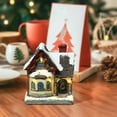thumbnail image 5 of Christmas Village Desktop Ornament With Warm LED Light Battery Powered Festive Holiday Decoration For Home Display Desktop Ornament, 5 of 5