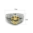 thumbnail image 2 of Women's 4.55 Ct Round Cut Champagne Cz Stainless Steel Engagement Ring Size 7, 2 of 5