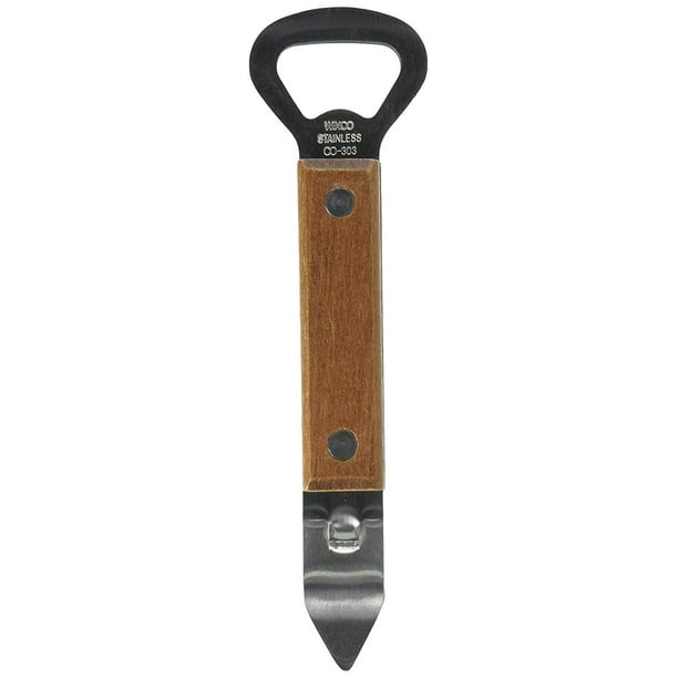 Winco CO303 Can Tapper/Bottle Opener with Wooden Handle